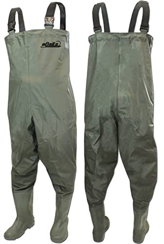 Angel-Berger Magic Baits Wathose Wader Watstiefel Watbekleidung PVC Nylon Wasserdicht Anglerhose (42)
