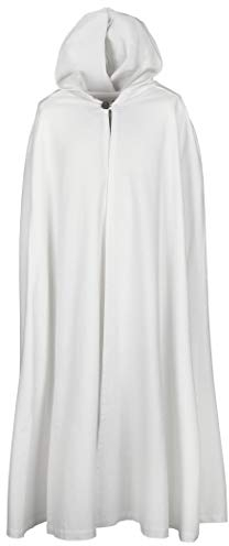 Battle-Merchant Mittelalter Umhang Burkhard mit Kapuze Damen Herren Kostüm Kleidung LARP Wikinger (Natur)