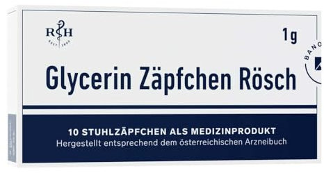 GLYCERIN ZÄPFCHEN Rösch 1 g gegen Verstopfung 10 St