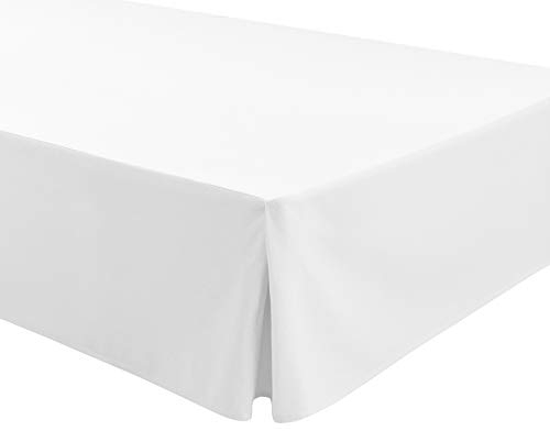 EasyCosy - Spannleintuch für Tiefe Matratzen (32 cm) ATENEA, mit Volant-Rüschen Bettvolants - Bett 150cm - Farbe Weibe (150x190/200cm)