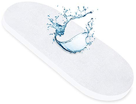 Waterproof Moses Basket Mattress Protector Cover | 67x30cm | Ultra-Soft Viscose Terry & Breathable | Hypoallergenic, Machine Washable | White