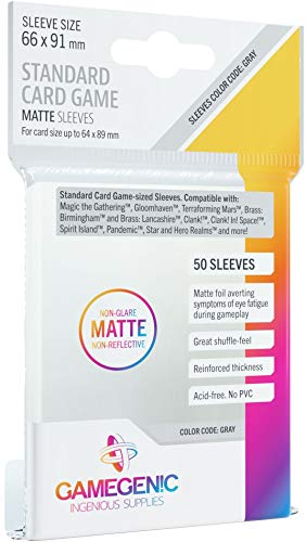 Gamegenic | UNIT Gamegenic MATTE Standard Card Game Sleeves 66 x 91 mm (50 ct.) | Gaming Accessory | Ages 6+