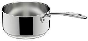 Lagostina Accademia Lagofusion Casserole 14 cm (1L) Inox 18/10 Tous feux dont induction Poignée rivetée robuste Italie Garantie 25 ans 011116031114