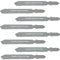 Lot de 8 lames de scie sauteuse en carbure de tungstène avec tige en T pour couper le carrelage, le plâtre, les cloisons sèches, les panneaux de ciment et la fibre de verre, la scie à travers le