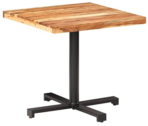 vidaXL Akazienholz Massiv Bistrotisch Esstisch Stehtisch Bartisch Tisch Esszimmertisch Küchentisch Tresentisch Partytisch Quadratisch 80x80x75cm