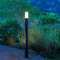 Lightbox Outdoor Wegelampe - 11 cm Höhe - Ø 12 cm - schwarze Außen Stehleuchte mit Bewegungsmelder - für den Garten - E27 Fassung, max. 20 W - aus Metall/Kunststoff