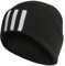 adidas Unisex 3-Stripes Beanie, Black / White, M