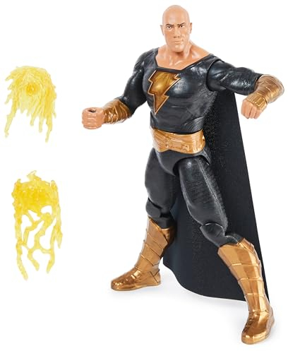 dc comics Black Adam | Black Adam Deluxe Figur direkt aus dem Film im Maßstab 30 cm mit Lichter, Geräusche und explosiver Faust, Sammelspielzeug für Kinder ab 3 Jahren