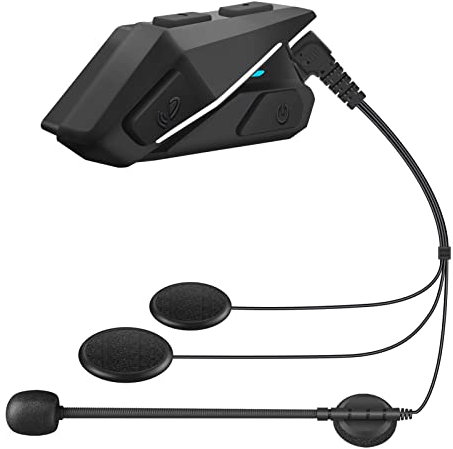 AUTOECHO Motorcycle Headset, Auto Phone Call Answering Hands Free Ski Helmet Headphones, Blue-Tooth 5.0 Noise Canceling Music Player FM Radio Earphone Support Walkie-Talkies