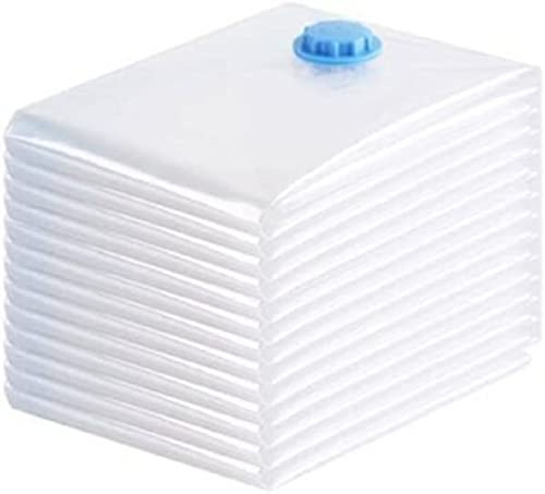 KAV 10 Pack Max Space Saving Storage Vacuum Bags for Clothes Bedding Organiser - Waterproof Sealer Bag for Home, Travel (70x110cm)