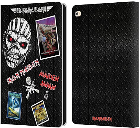 Head Case Designs Licenciado Oficialmente Iron Maiden Collage Gráficos Carcasa de Cuero Tipo Libro Compatible con Apple iPad Air 2 (2014)