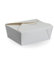 Takeaway Food Boxes No.3 White [50 Pack, 214/196x161/140x65mm-2000ml/70oz] Disposable Biodegradable Leak-proof Paper Takeaway Boxes - Eco-friendly Cardboard Containers Microwavable Freezer Safe