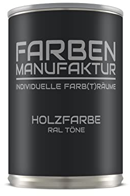 Kopie: Farben Manufaktur Holzfarbe Wetterschutzfarbe Holzlack Holzschutzlack Holzdecklack RAL 2/5L, Farbe: ca. RAL 7015 Schiefergrau, Größe: 2L