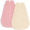 Looxii 2er Pack Schlafsack Baby Baumwolle 1.5 Tog Herbst Babyschlafsack Frühling Winter für Neugeborene Jungen Mädchen 0-6 Monate Liebe Beige und Rosa
