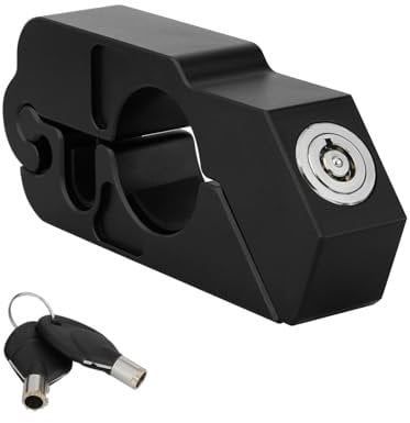 Twilight Garage Motorcycle Handlebar Lock, Aluminum Alloy Anti Theft Motorcycle Grip Lock Throttle Lock Motorcycle Grip Security Locks to Secure Bike, Scooter, Moped or ATV