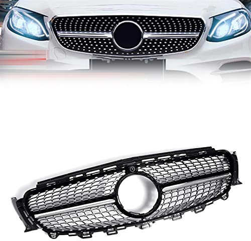 Kühlergrille W213 GT Grill Für Mercedes Für Benz W213 E200 E300 E400 E43 Für AMG 2016-2018 Auto Frontstoßstange Diamant Grill Grills (Color : C)
