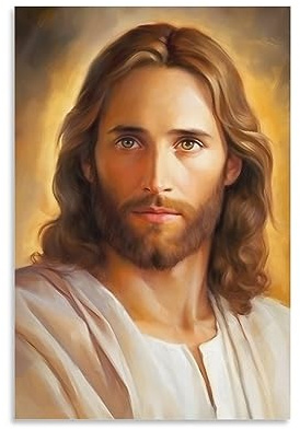 FireDeer Christus Jesus Wandkunst Leben Kind Gottes Poster katholischer christlicher Herr Malerei religiöses Bibelbild für Wohnzimmer Kirche (1-Lord-Porträt, 40,6 x 61 cm, ungerahmt)