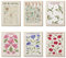 CEKEIOLMLW Niedliche Blumen-Musik-Poster, Wandkunst, Pop-Country-Liedtext, Blumendruck, Mitternachtsblumen, 6 Stück