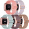 Chinbersky 5 Stück Armband Kompatibel mit Fitbit Versa 2/Versa/Versa Lite/SE - Verstellbares Nylon Sport Ersatzarmband für Frauen und Männer