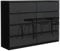 MebLocker Kommode mit 8 Schubladen 120 cm Ideal für Wohnzimmer, Schlafzimmer, Kinderzimmer, Jugendzimmer und Büro Moderne Elegante Lösung für stilvolle Aufbewahrung (Schwarz Glanz)