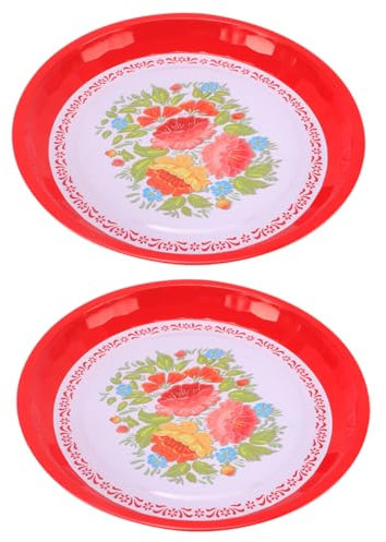 MAGICLULU 2 Piezas placa plato esmaltado bocadillos dulces platos hondos salsa bandeja de comida dulces japoneses platos de merienda plato de acero inoxidable antiguo Porcelana
