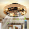Deckenventilator mit Beleuchtung und Fernbedienung Leise Ventilator Deckenleuchte Retro Rattan Schlafzimmerlampe E27 Eisenkäfig Fan Deckenlampe für Wohnzimmer Schlafzimmer Küche Lüfter Licht