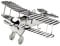 Vintage-Flugzeugmodell, Segelflugzeug, Spielzeug, Geschenke, Schreibtisch, dekorativer Schmiedeeisen-Flugzeug- für das Regal, Kleines Silber