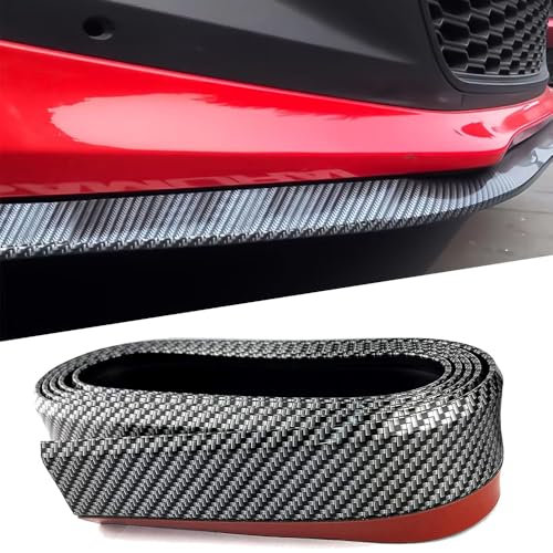 2.5M/8.2ft Tuning Frontspoiler Lippe Spoilerlippe Splitter für VW Polo IV/3-türer (Typ 9N/9N3 Bj.2001-2009),Auto Bumper Frontspoiler Lippe ProtectorGummi Streifen Aufkleber Lip Splitter