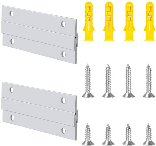 4 PCS Picture Frame Hanging Z-Clamps,Z-Shaped Metal Interlocking Bracket Set, French Cleat for Hanging Mirrors, Pictures, Shelves, Whiteboards, and Art Frames (4 Inch)