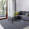 SOANNY Living Room Area Rug, 120x170 cm Luxury Soft Fluffy Shaggy Carpet for Bedroom Dorm Nursery Bedside Kids Room Lounge Office, Non-Slip, Washable Throw Rug for Home Decor, Grey