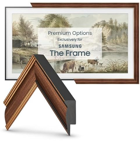 Cadre TV décoratif – Cadre fin industriel en cuivre compatible uniquement avec les téléviseurs Samsung The Frame (55, compatible avec les téléviseurs 2021-2024)