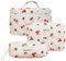 GSenhui 3pcs Kosmetiktasche Damen Gesteppte Kulturtasche Set Make up Bag Aesthetic Cosmetic Bag Blumen Tragbare Schminktasche mit Blumenmuster Kulturbeutel für Mädchen Frauen