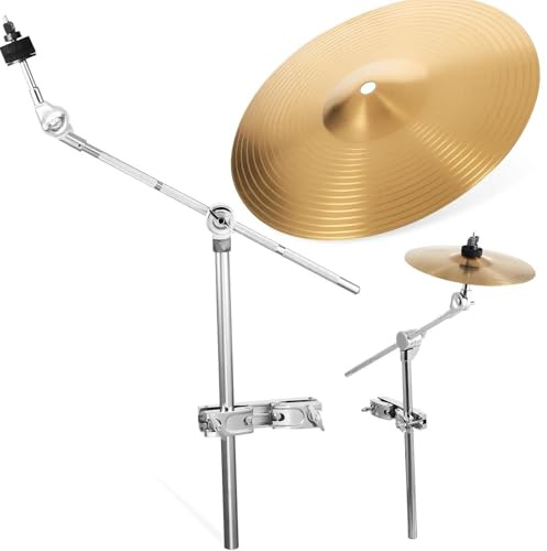 Schlagzeug-Set Splash-Becken Mit Halter Für Üben Und Ständer Dämpfer Silent Drumsticks Trommelbecken