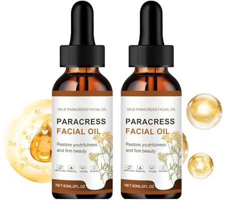 Paracress Facial Oil Organic Cold Pressed, Anti-Aging Parakresse-Gesichtsöl zur Faltenreduzierung, Feuchtigkeitspflege und Hydratation Ätherisches Öl für alle Hauttypen (2)