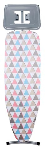 XXL Bügelbrett, Silber, Höhenverstellbar 159x40x96cm, Großer Bügeltisch mit Stabilem Rahmen, Modernes Design, 5,6kg (Bunt)