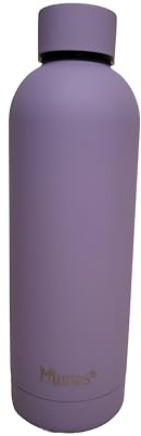 Munas Edelstahl Trinkflasche 500ml - Isolierte Wasserflasche BPA-frei, Hält Getränke 24h kalt & 12h warm, Wiederverwendbare Thermoflasche für Sport,Fitness,Büro & Reisen, Auslaufsicher (Lila)
