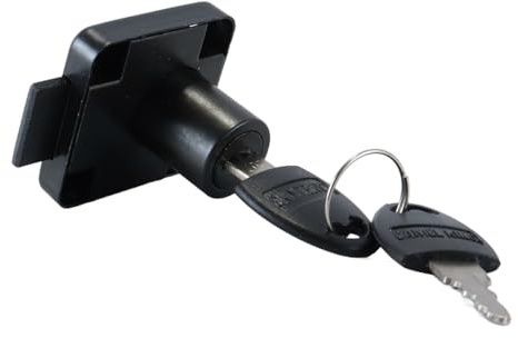 Gutol 2 Paquetes de Cerradura de Leva con Llave, Misma Seguridad, Cerradura de Tornillo para Muebles, Armarios, Buzones, Cajones, Negro