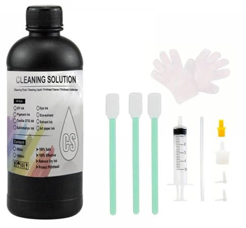 AXRMLVRD 250 ml Reinigungsflüssigkeit, kompatibel mit Roland Mimaki Drucker-Druckkopf-Reinigungslösung, Tintenreiniger(500ml)