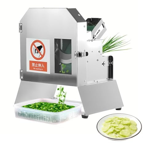Tritaglio Cipolle E Tritaverdure Elettrico 200W 2000RPM Con Spessore Regolabile 0,1–35mm, Affettatrice Professionale Per Preparazioni Veloci In Cucina Casa E Ristorante