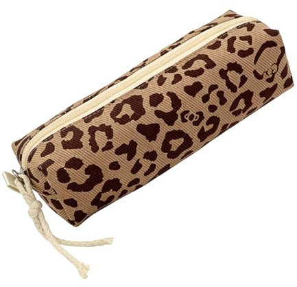 OYIWINMI Federmäppchen Mädchen für Schule Büro, Mäppchen Aesthetic mit Reißverschluss, Federmappe Federtasche Pencil Case für Kosmetiktasche und Geldtasche Schlamppermäppchen Leopardendruck
