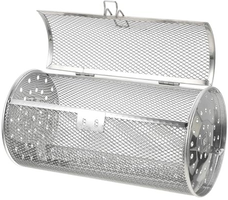 Toddmomy Panier à Rôtisserie en Acier Inoxydable 140 X 250 MM pour Friteuse à Air et Four Domestique, Cage Métallique Grillagée pour Cuisson de Légumes et Viandes
