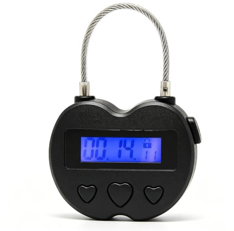 Lucchetto a Tempo, HOVCEH Smart Time Lock con display LCD, Multifunzionale Serratura Elettronica, Impermeabile Lucchetti Timer per Adulti e Addestramento Comportamentale