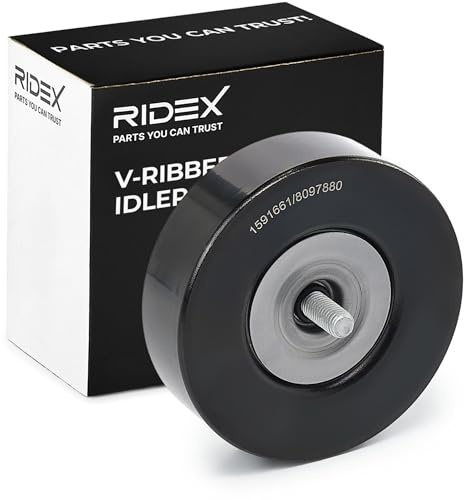 RIDEX 312D0058 Umlenk- / Führungsrolle Keilrippenriemen mit Schraube Kompatibel mit AUDI A6 Avant 4F5, C6 06B903341 06B903341B 6B903341B