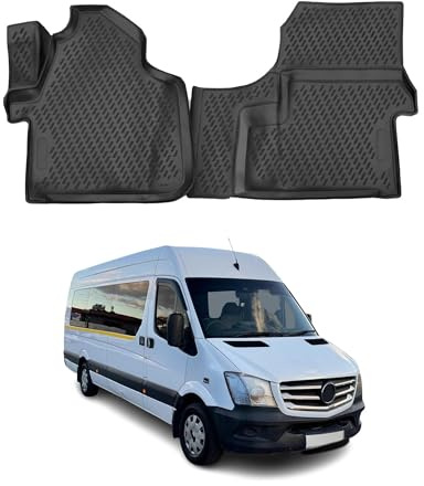 OMAC Fußmatten für Mercedes Sprinter W906 2006-2018 TPE Schwarz 2X