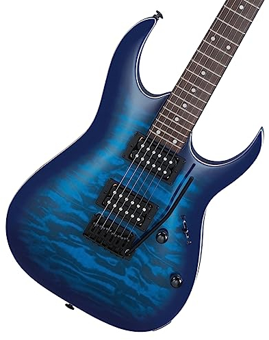 Ibanez GRGA120QA-TBB GIO RG Series Electric Guitar - Transparent Blue Burst