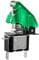 Heschen Interruptor de palanca de metal, 12V 20A, SPST, ON/OFF, 2 posiciones, 3 pines, con tapa impermeable (Verde transparente)