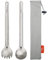TiTo titanium Long Handle Spork and Spoon Eco-Friendly Ultralight Portabale Flatware for Outdoor Camping Backpacking Hiking Travel Picnic Tableware with Bag(2pcs Titanium)