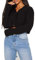 Crazy Girls Women's Ladies Long Sleeve 3 Button Cropped Chunky Aran Cable Knitted Grandad Cardigan (12-14, Black)
