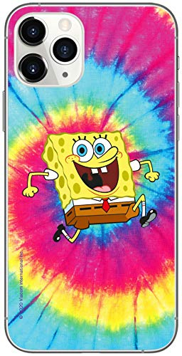 ERT GROUP Original and officially licensed SpongeBob case for iPhone 11 PRO, optimal for the shape of the smartphone, Protective Silicone Case Multicoloured