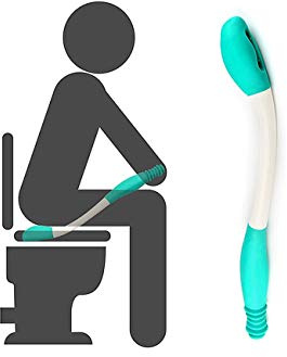 Miyobing Essuie Fesse Aide aux Toilettes Pinces pour Papier Toilette, Easy Wipe Aide, Poignée Longue portée Facile à Utiliser Aides à La Toilette Outils Les Personnes âgées et Femme Enceinte